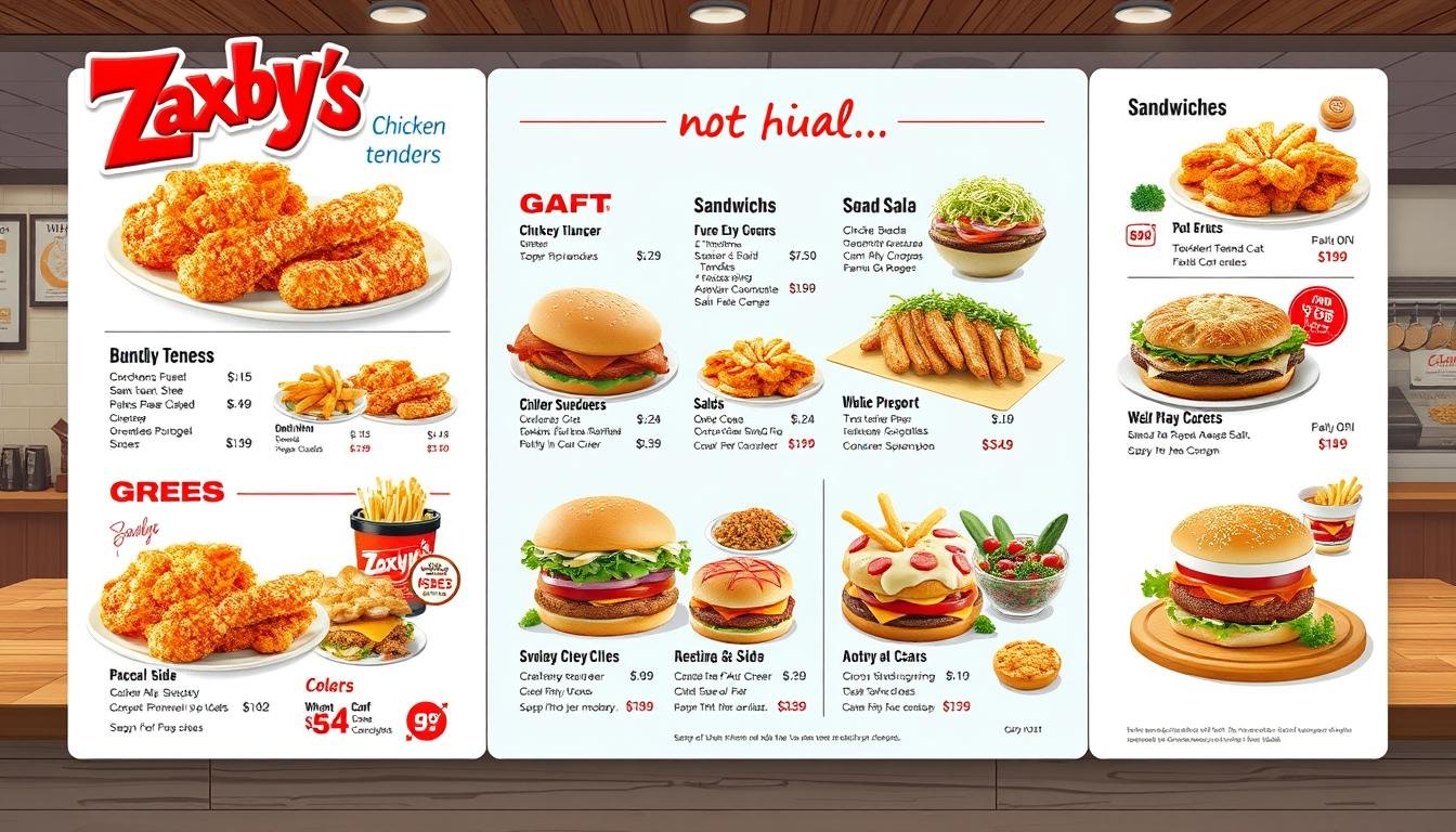 zaxby's menu